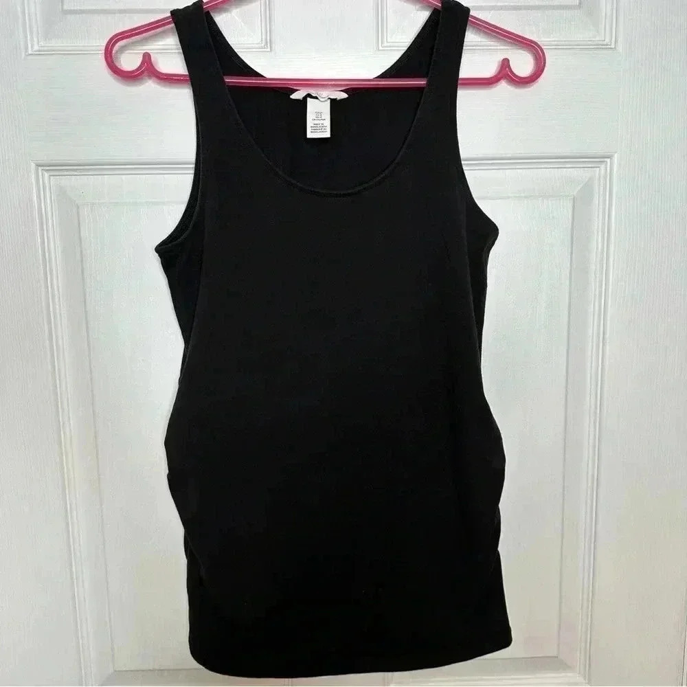 H&M Mama Maternity Cotton Tank Top Black Size Medium